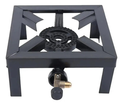Anafe Gas 1 Hornalla Hierro Quemador Cocinilla Portatil Negro