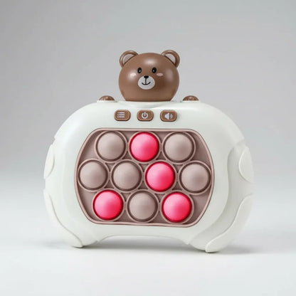 Juego Consola Pop It Electrónica Oso Luces Sonidos Infantil Beige / Crema Con Detalles Marrones