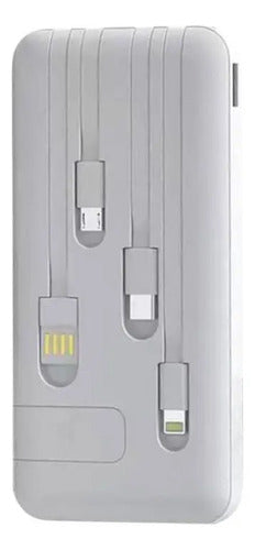 Power Bank Carga Solar 10000mah Cables Integrados Aleatorio