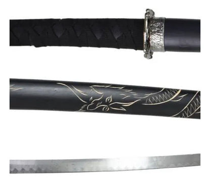 Katana Decorativa Japonesa Soporte Base Samurai Espada 100cm Negro