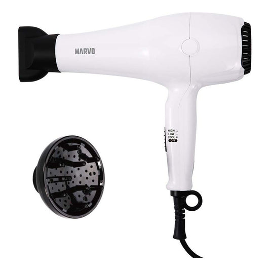 Secador De Pelo 1800w Con Difusor Color Blanco