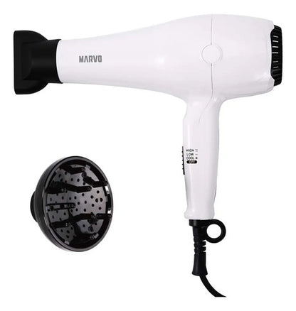 Secador De Pelo 1800w Con Difusor Color Blanco Blanco