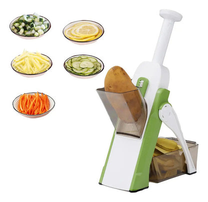Cortador Verduras Vegetales Frutas Papas Rebanador Manual Aleatorio