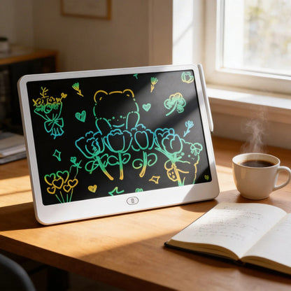 Tableta Lcd Dibujo Escritura Pizarra Infantil Magica 44x34cm Blanco