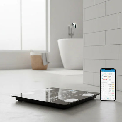 Balanza Digital Ledstar Inteligente App Bluetooth Grasa Masa Negro
