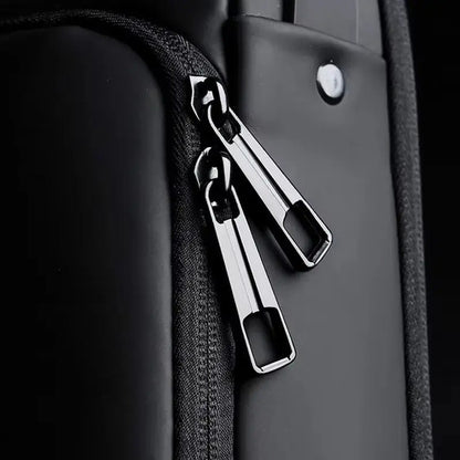 Mochila Bandolera Antirrobo Impermeable Usb Negro Y Marrón Veoquiero Negro/marrón