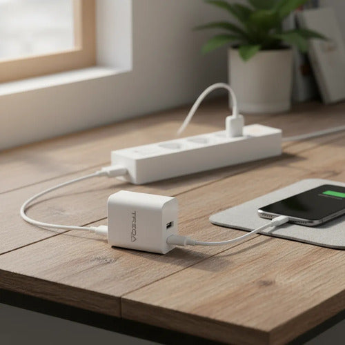 Cargador Pared Usb Micro Usb Carga Rapida 18w Cable Celular Blanco