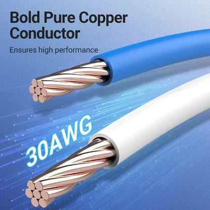 Cable De Red Vention Cat8 Certificado - 1 Metro - Trenzado Blindado - Premium Patch Cord - Sstp Rj45 Ethernet 40gbps - 2000 Mhz - 100% Cobre - Ikgbf