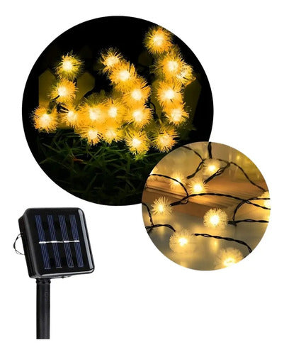 Guia Solar Guirnalda Luces Led Calidas Y Rgb Lamparas 5 Mts
