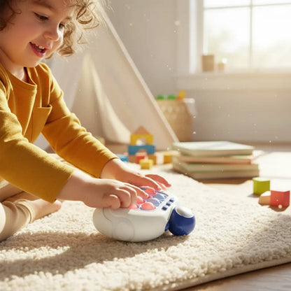 Consola Pop It Astronauta Electrónica Luces Sonido Infantil Blanco