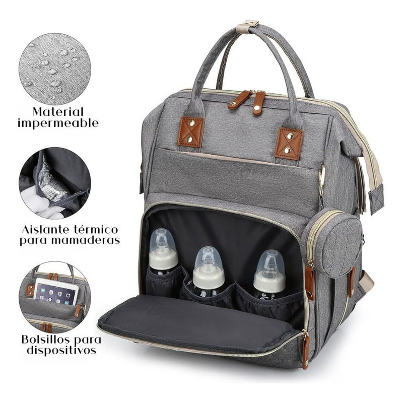 Mochila Maternal Convertible Con Cambiador