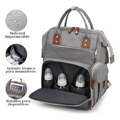 Mochila Maternal Convertible Con Cambiador