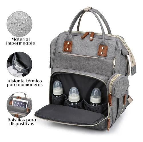 Mochila Maternal Convertible Con Cambiador