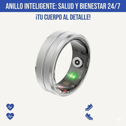 Anillo Inteligente Monitoreo Sueño Talle 8 Ios Android Plateado 8