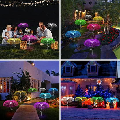 Set X4 Luces Solares Ramo Led Jardin Estaca Lampara Exterior Rgb