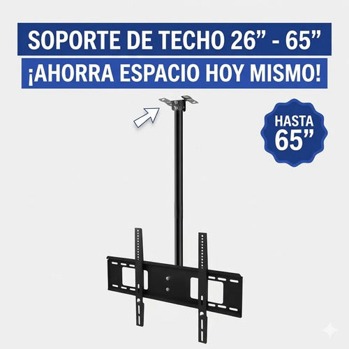 Soporte Pared Televisor Articulado Brazo Extensible 26-65 Negro