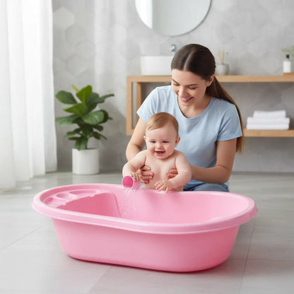 Bañera Infantil Plástica Para Bebé 72x40cm Plástico Cómoda Rosa