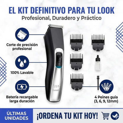 Cortapelo Htc Profesional Inalambrica Hoja Acero T 10 Negro