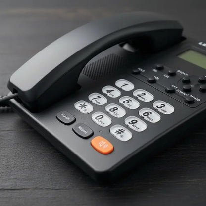 Telefono Fijo Con Captor De Llamadas Numeros Grandes Negro