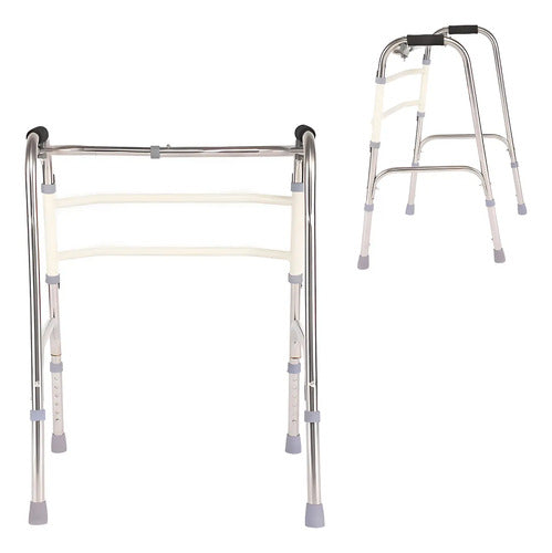 Andador Caminador Ortopedico Regulable Metalico Plegable
