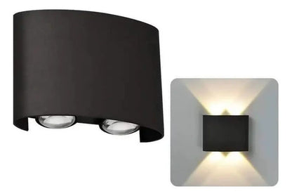 Set X6 Foco Pared Aplique Exterior Luminaria Bidireccional