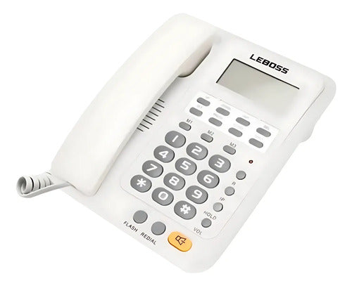 Telefono Fijo Con Captor De Llamadas Blanco Y Negro Blanco Y Negro