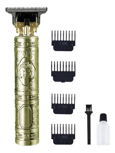 Cortapelo Inalámbrica Recargable Usb Cuchilla Ajustable Dorado