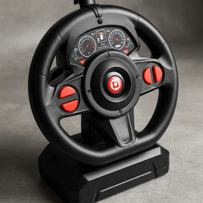 Auto Rc Volante Pedalera Semáforo Luz Sonido Escala 1:16 Rojo