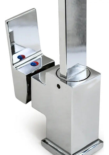 Monocomando Cocina Mesada Canilla Grifo Metalico Chato Metalico Cromado