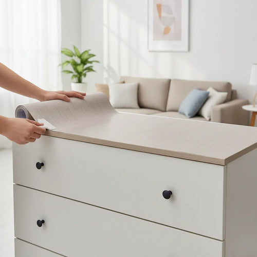 Rollo De Lámina Vinilo Autoadhesiva Pared Muebles 10mx60cm Gris
