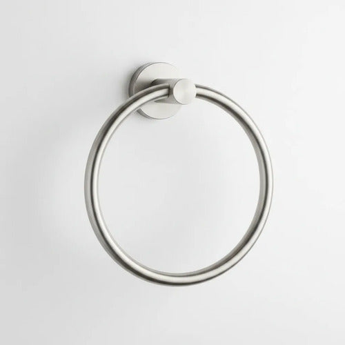 Toallero Soporte Aro Anillo Porta Toalla Baño 16,5cm Pared Plateado