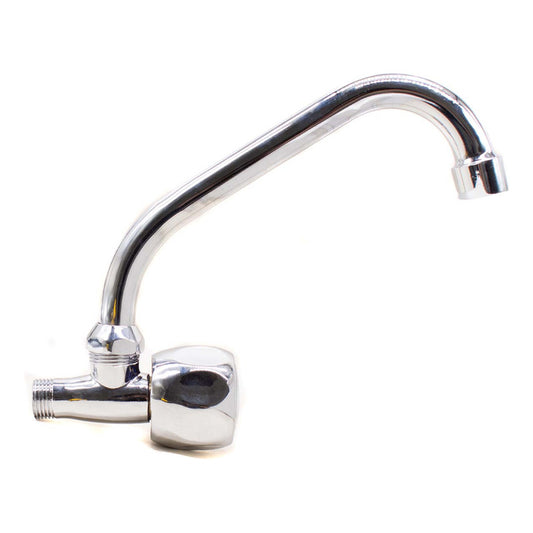 Canilla Cocina Pared Unitaria Grifo Mesada Metal Agua Fria