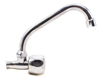 Canilla Cocina Pared Unitaria Grifo Mesada Metal Agua Fria Cromado Cromado Brillante