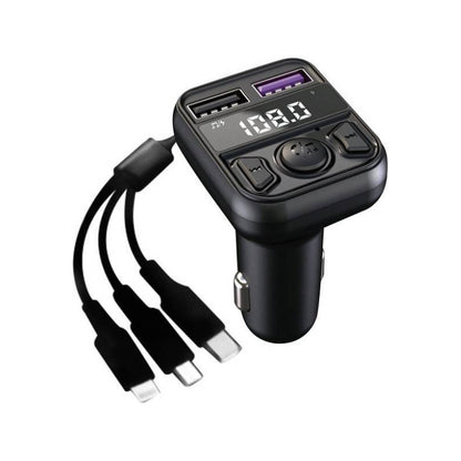 Transmisor Receptor Fm Cargador Usb Auto Radio Bluetooth