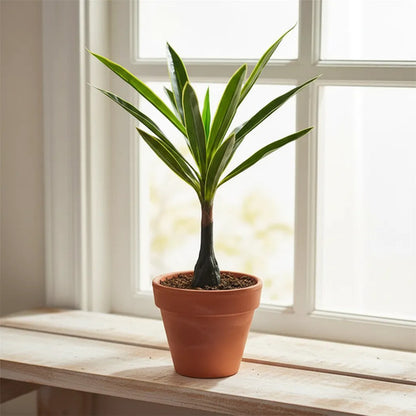 Planta Artificial Decorativa Interior Hojas Base Plastica Verde Claro 100cm