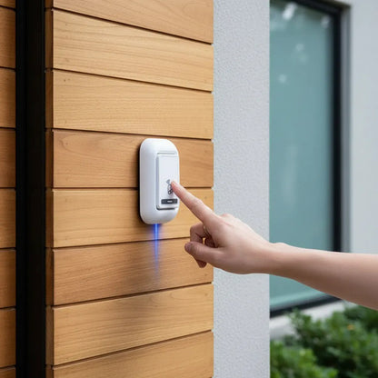 Timbre Inalambrico Doble Receptor Anti-interferencias Remoto Blanco