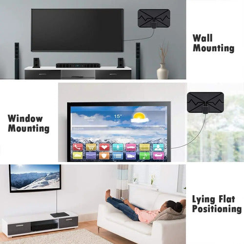 Antena Interior Digital De Doble Amplificación 4k 1080p Tv Mr.fu