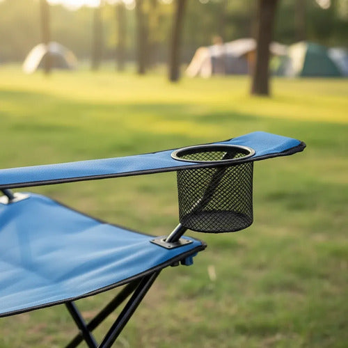 Set X2 Silla Plegable Camping Reposera Con Apoyabrazos