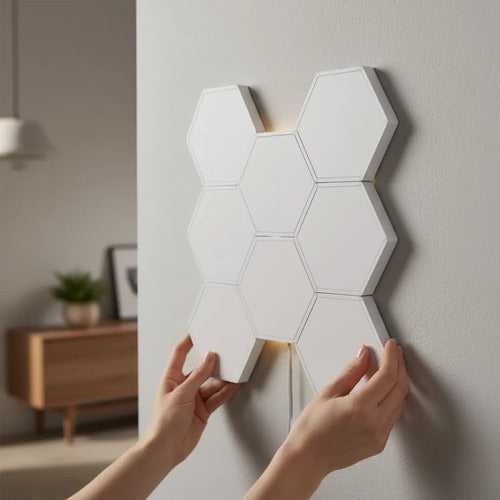 Luces Hexagonales Led 8 Paneles 250w Blanco Frío 2.3x2.4m Blanco Frío