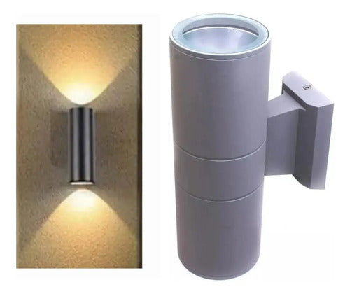 Foco Pared Aplique Exterior Lampara Bidireccional Luminaria