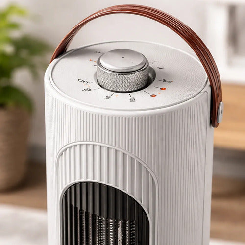 Calefactor Torre Electrico Ceramico Oscilante Caloventilador Blanco