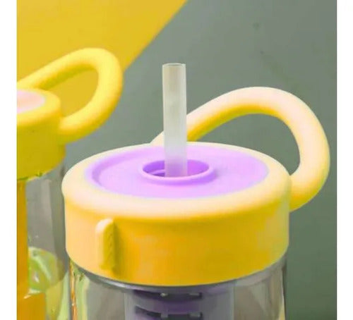 Botella Plástica Deportiva Infusor Sorbito Asa Tapa Rosca Amarillo