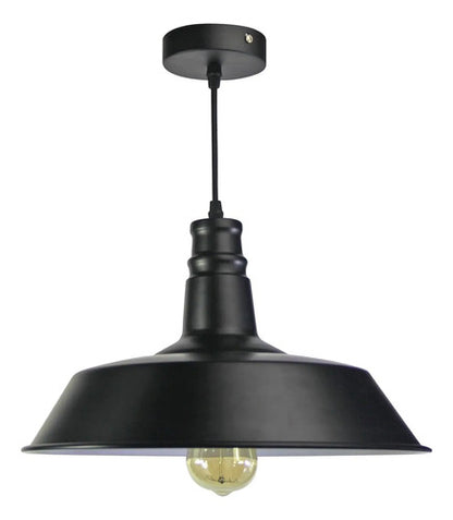 Lampara Techo Metalica Colgante Negra Estilo Vintage Retro Negro