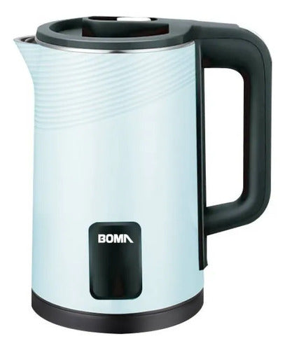 Pava Jarra Electrica 2.3l Doble Capa Corte Automatico Mate Celeste