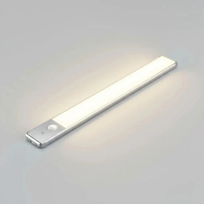 Barra Luz Led 60 Cm Aluminio Usb Recargable Con Sensor De Movimiento Bajo Alacena Cocina Veoquiero Blanco Frío