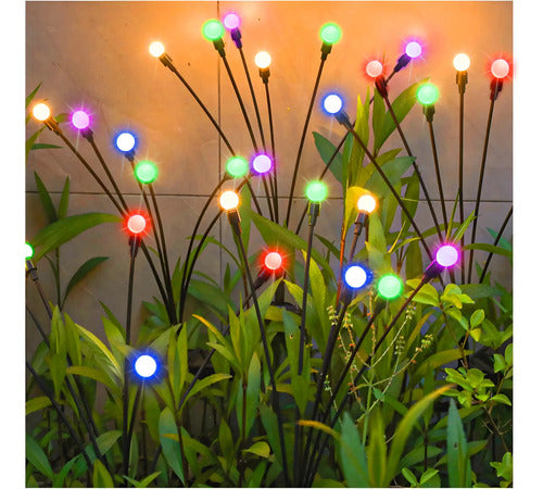 Set X4 Luces Solares Led Jardin Estaca Lampara Exterior Foco