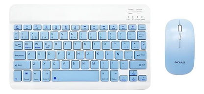 Teclado Y Mouse Inalambrico Bluetooth Recargable Combo