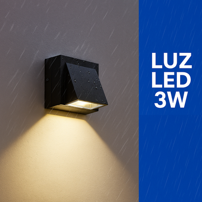 Pack de 2 Apliques Luminarias Triangulares LED 3W Luz Calida
